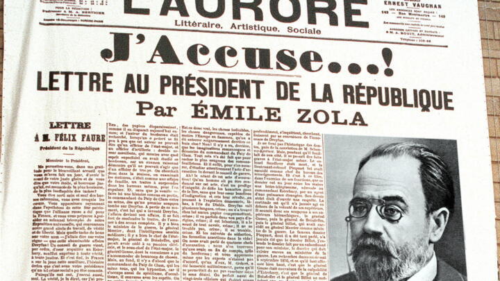 Novelist Emile Zola took Dreyfus's side