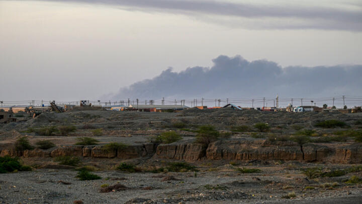 Smoke rises from the airport of Port Sudan following reported attacks on May 4, 2025.
