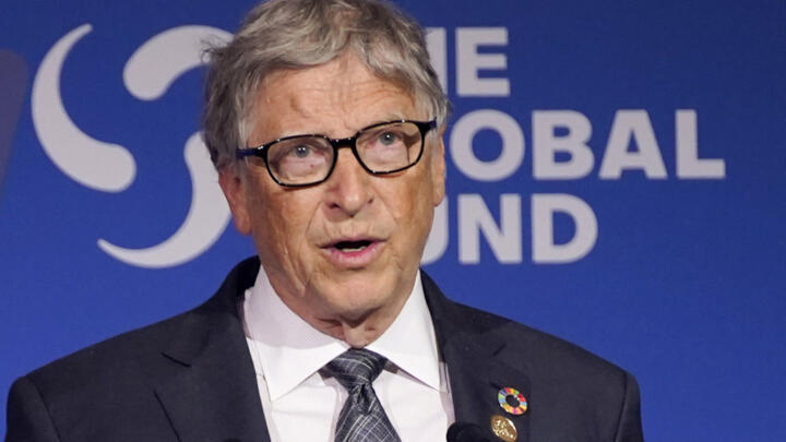 Bill Gates speaks during the Global Fund's Seventh Replenishment Conference, Sept. 21, 2022, in New York.