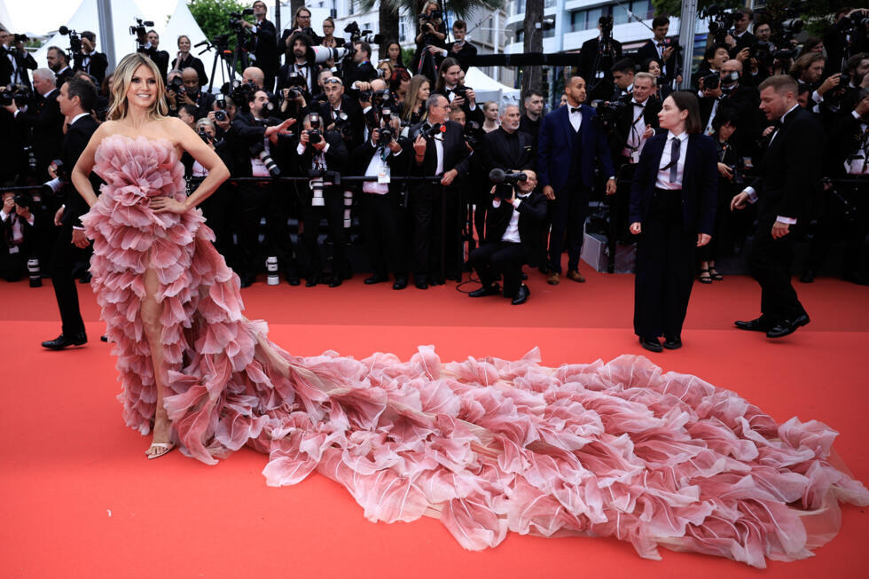 Rule breaker? German model Heidi Klum on the Cannes red carpet.