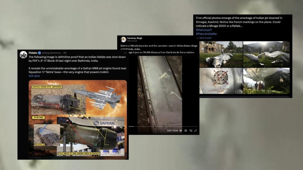 Pakistani internet users claim Rafale fighter jets were shot down.