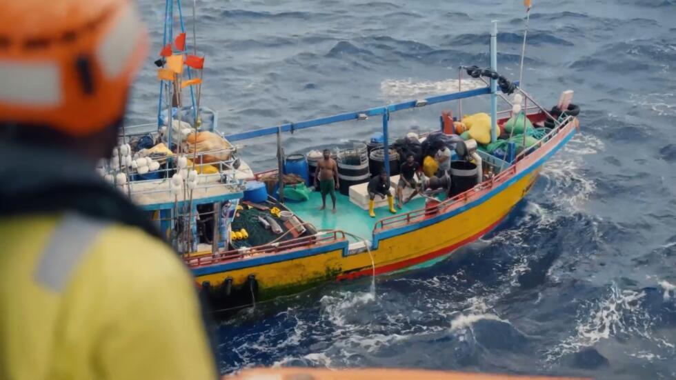 The scientists aboard the Monaco Explorations research vessel provided assistance to the Sri Lankans by delivering water and food.