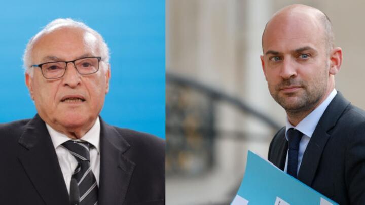 Le ministre algérien des Affaires étrangères Ahmad Attaf et son homologue français Jean-Noël Barrot.